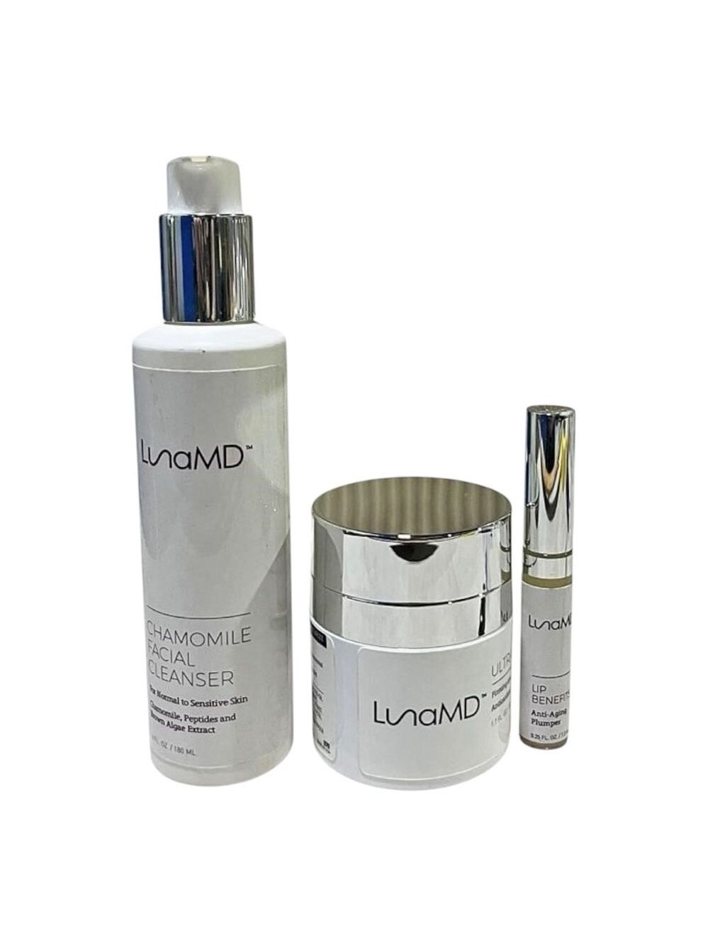 LunaMD Skincare Cleanser & Exfoliant One Size White Silver
